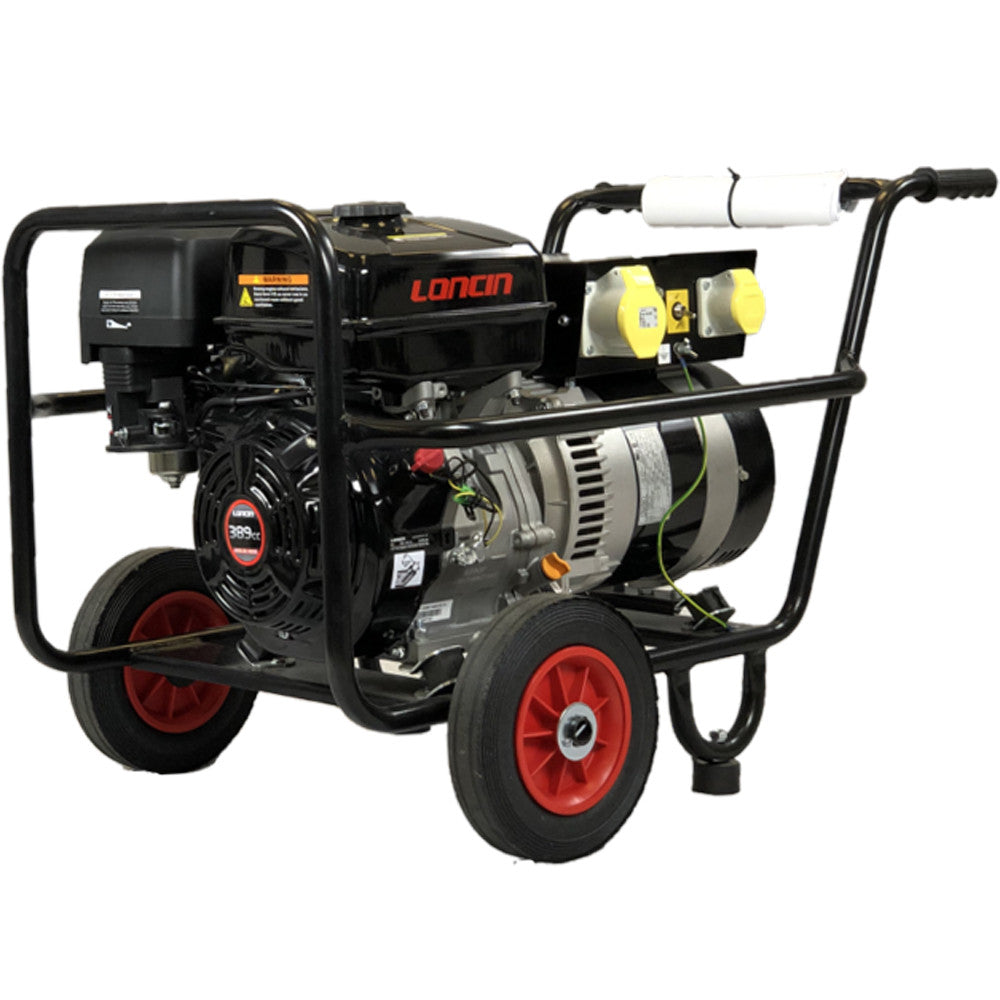 MAXFLOW 8KVA PETROL GENERATOR ELECTRIC START LONCIN G420F ENGINE TROLLEY FRAME + AVR