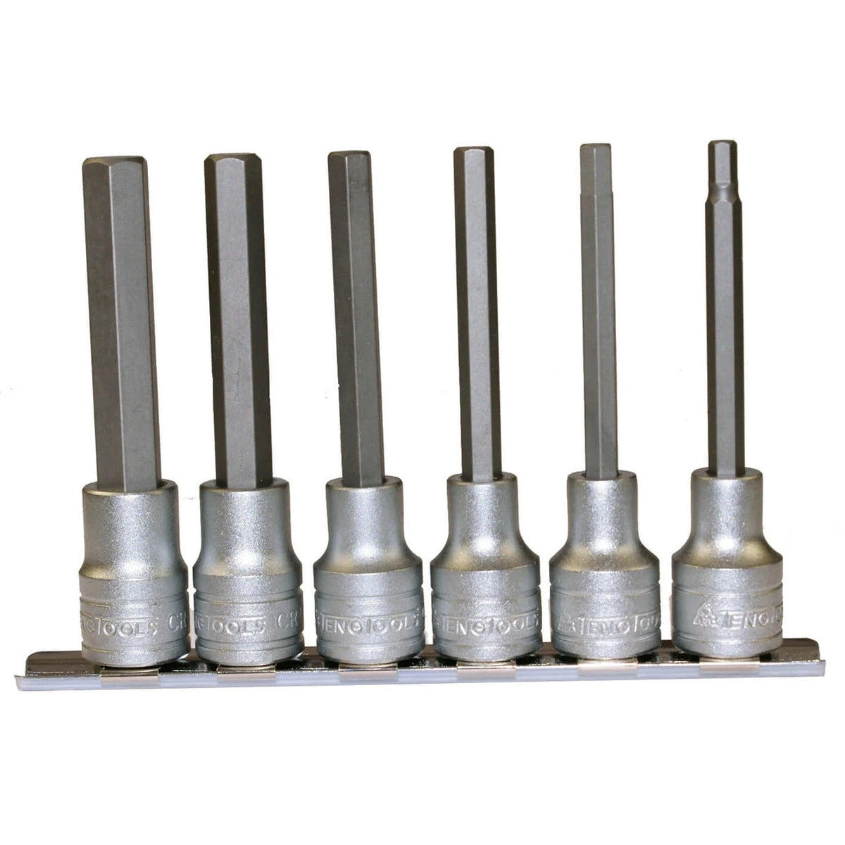 TENG TOOL Socket Set 1/2in dr Long Hex Bit 6pc