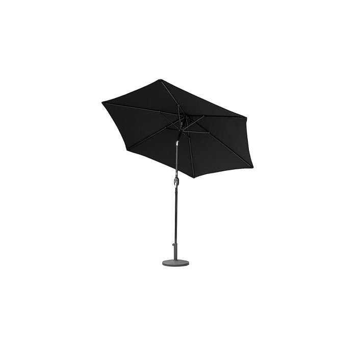 REDWOOD 2M ALUMINIUM TILTING PARASOL WITH CRANK-BLACK