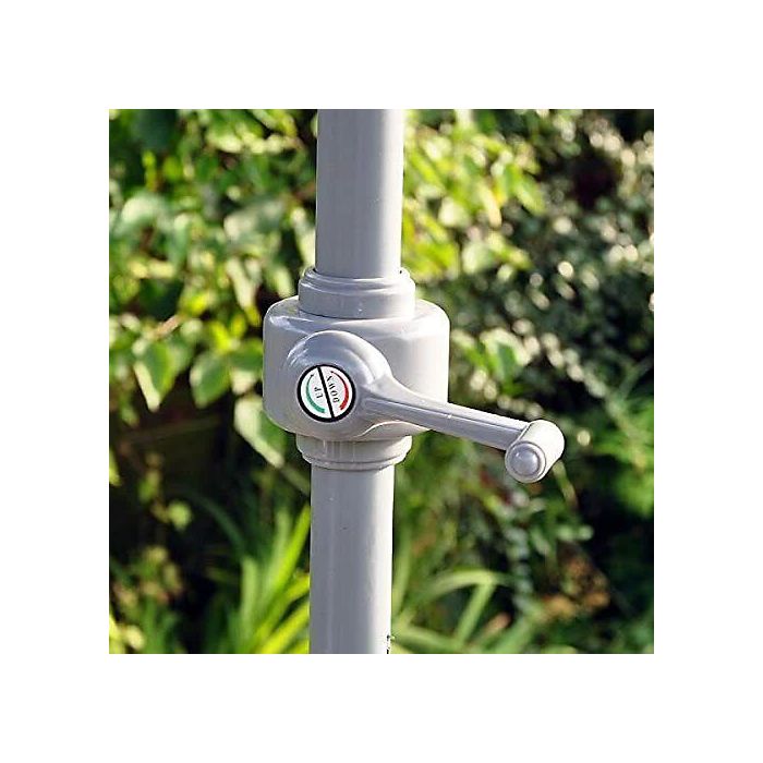 REDWOOD 2M ALUMINIUM TILTING PARASOL WITH CRANK-BLACK