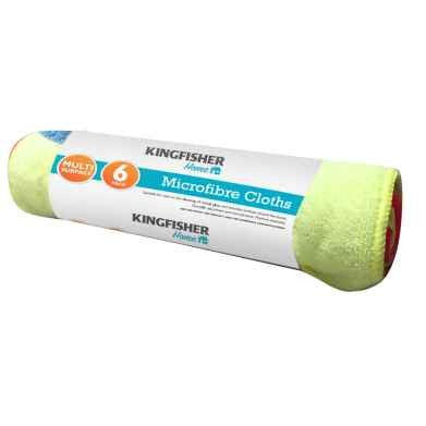 KINGFISHER MICROFIBRE CLOTHS 6PK - Watson Hire