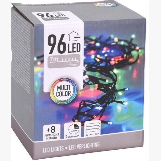FAIRY LIGHTS 96 LED M/COLOUR