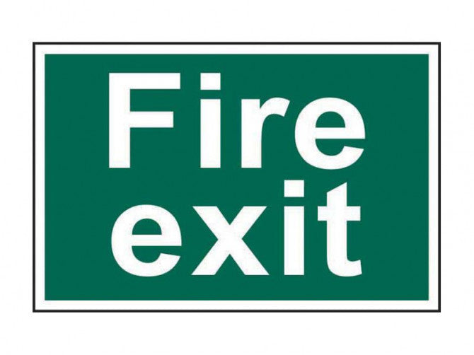 FIRE EXIT (TEXT ONLY) - PVC (300 X 200MM)