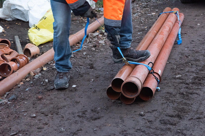 SILVERLINE 4PC 900KG 4M RATCHET TIE DOWN STRAP SET 4PC