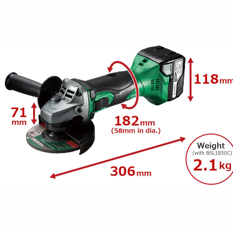 HIKOKI 18V Cordless Disc Grinder