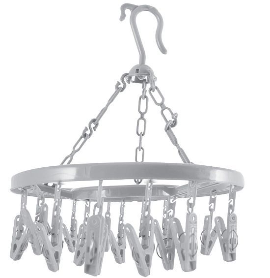 DE VIELLE PLASTIC SOCK HANGER 18 PEGS