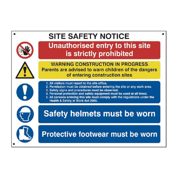 COMPOSITE SITE SAFETY SIGN (IRISH VERSION) - Watson Hire