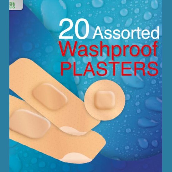 A&E WATERPROOF PLASTERS 20PC BOX