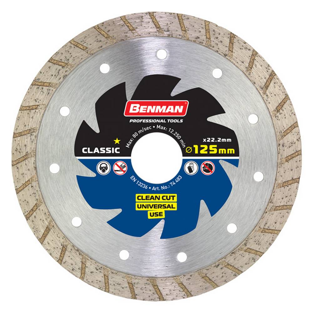 BENMAN DIAMOND CUTTING DISK, UNIVERSAL-TURBO, 230 X 2,8 X 10W