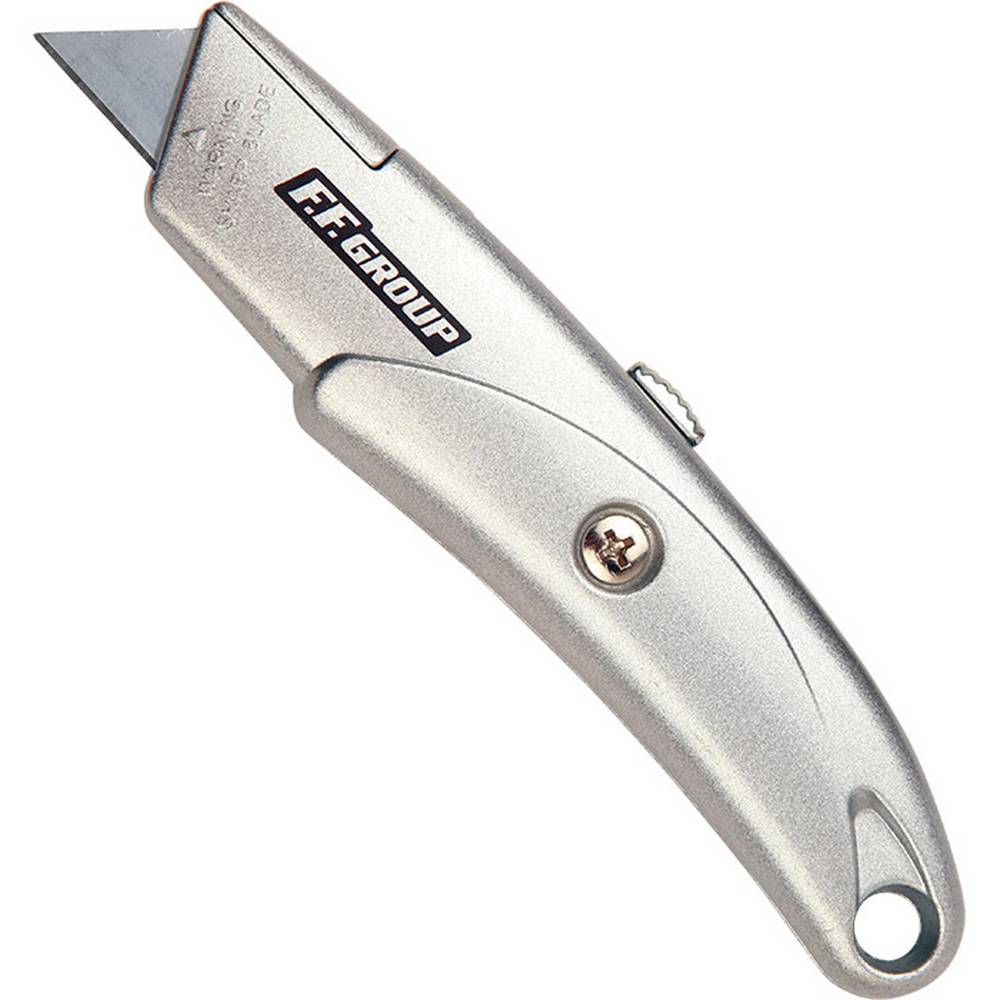 FF GROUP METALLIC UTILITY KNIFE HEAVY DUTY, 3 BLADES