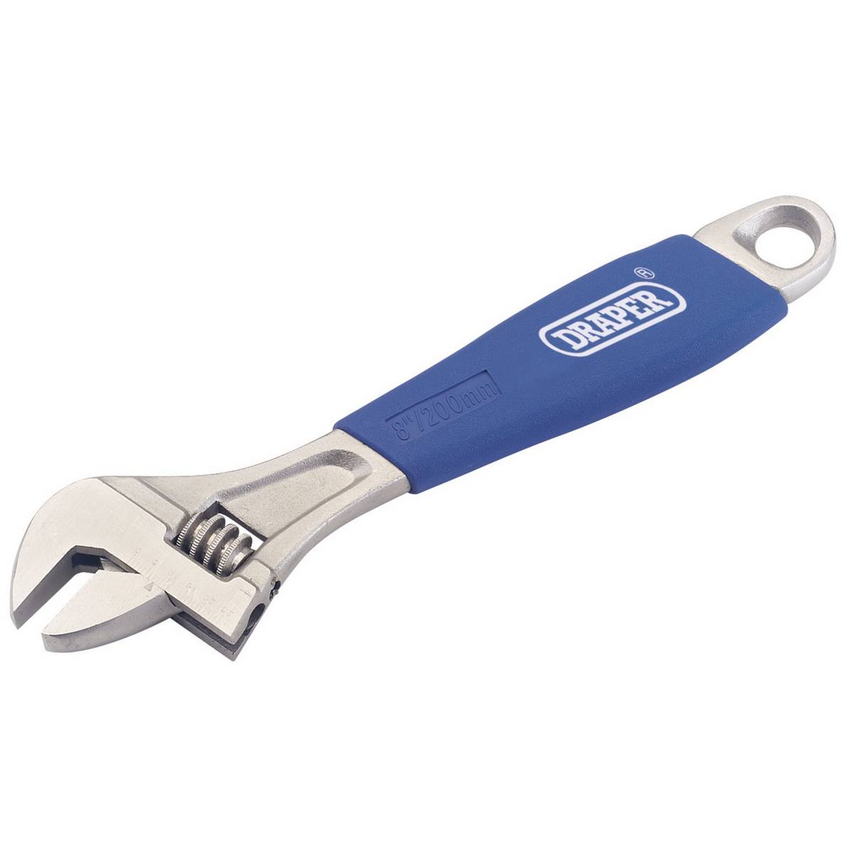 DRAPER SOFT GRIP ADJUSTABLE WRENCH, 200MM, 24MM - DISCONTINUED