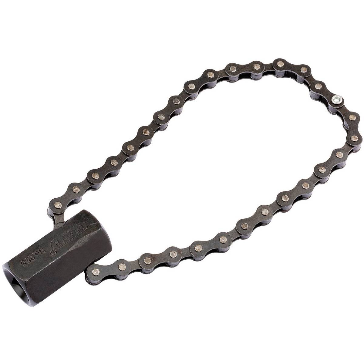 DRAPER CHAIN OIL FILTER WRENCH, 1/2" SQ. DR. OR 24MM, 130MM CAPACITY