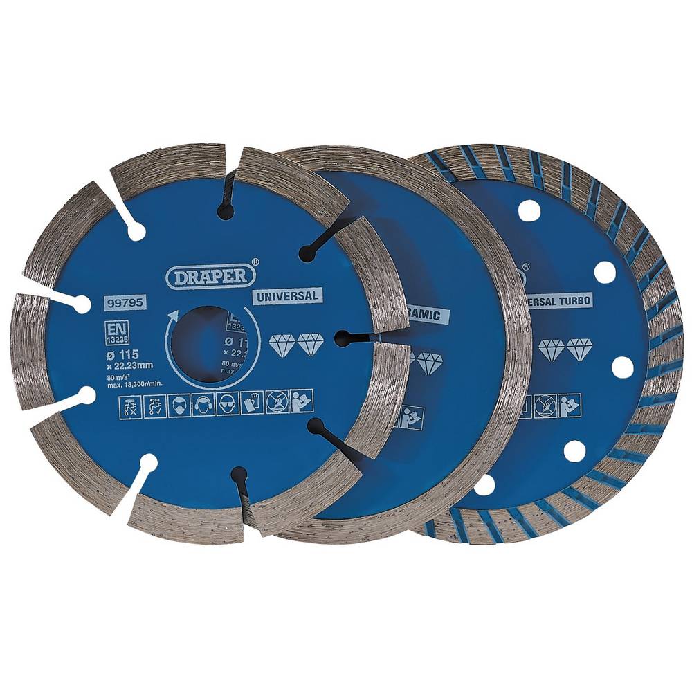 DRAPER 115MM DIAMOND BLADE SET