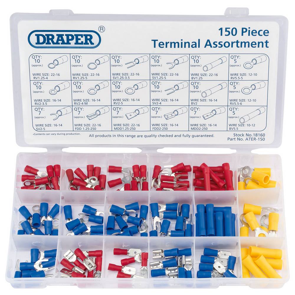 DRAPER CRIMPING TERMINAL ASST(150PCS)