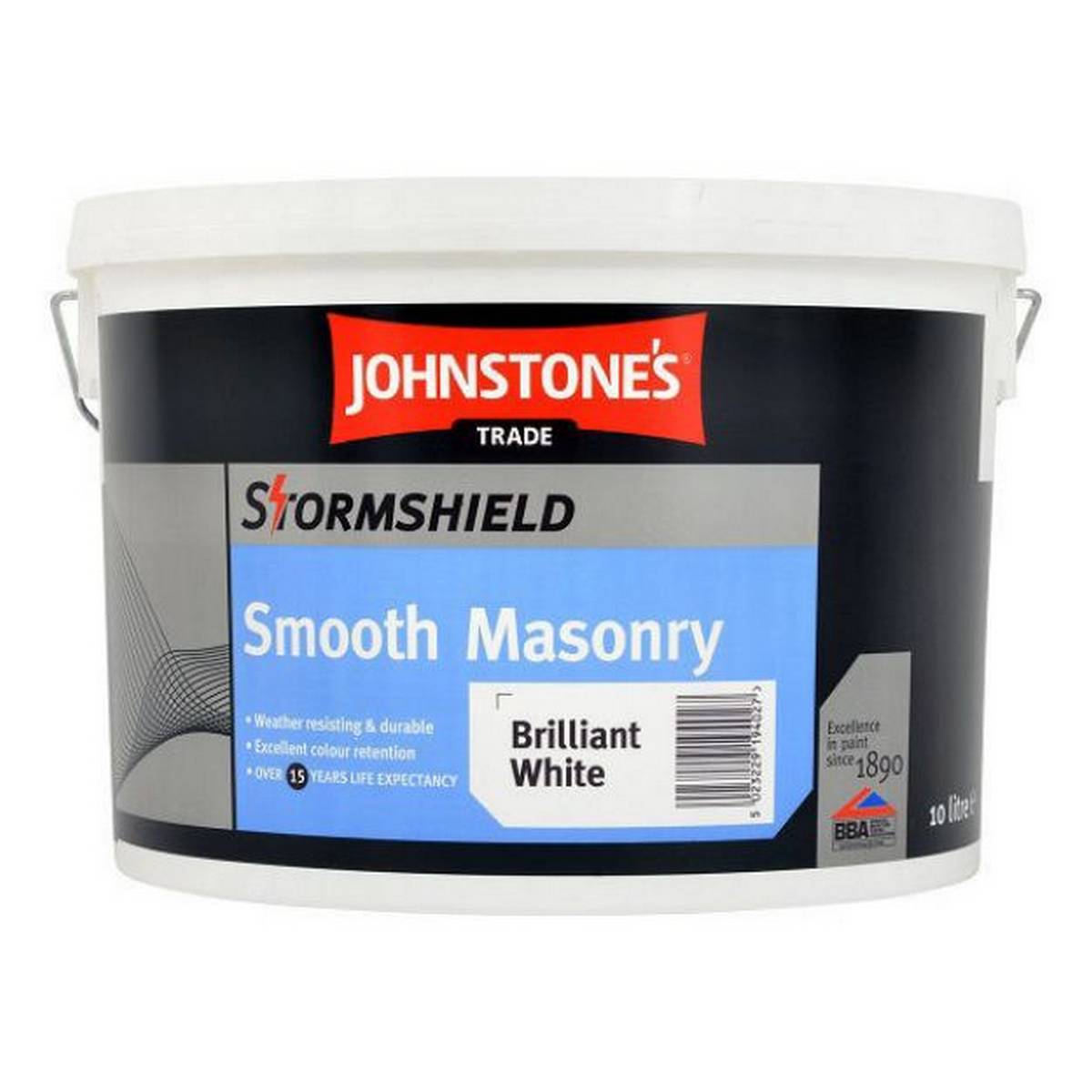 JOHNSTONES STORMSHIELD 10L MASONARY WHITE