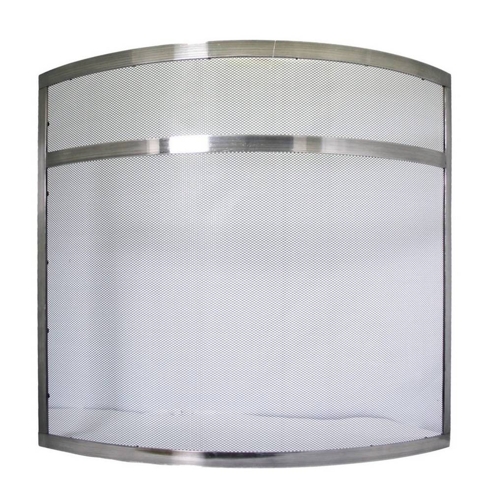 DE VIELLE FIRESCREEN BOW PEWTER (75CM X 64CM)