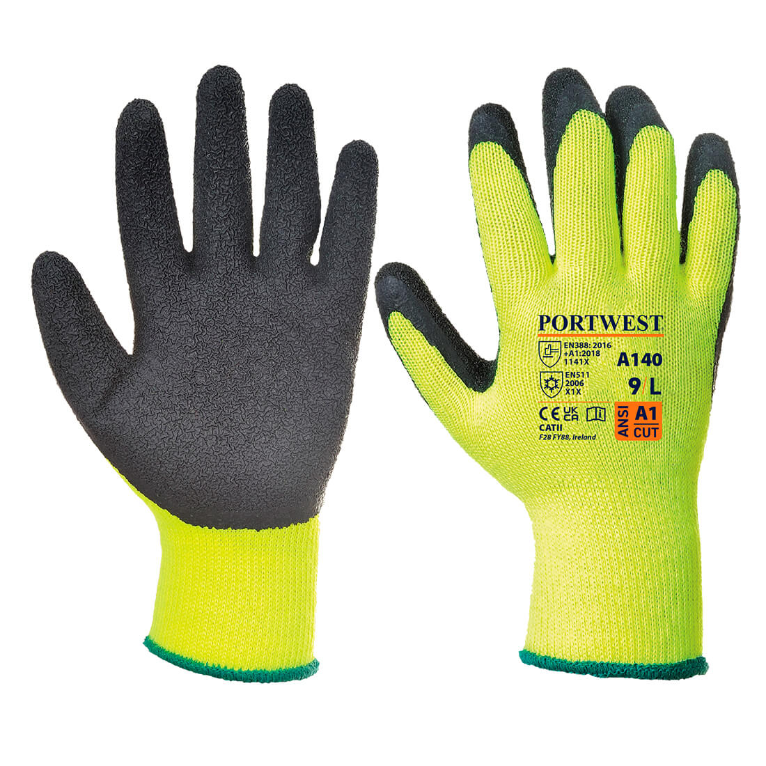 PORTWEST THERMAL GRIP GLOVE BLACK