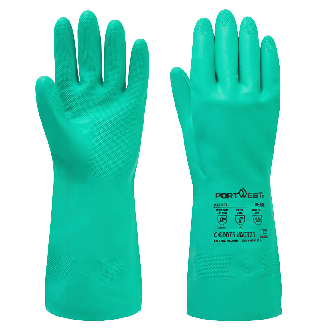 PORTWEST NITROSAFE CHEMICAL GAUNTLET GREEN