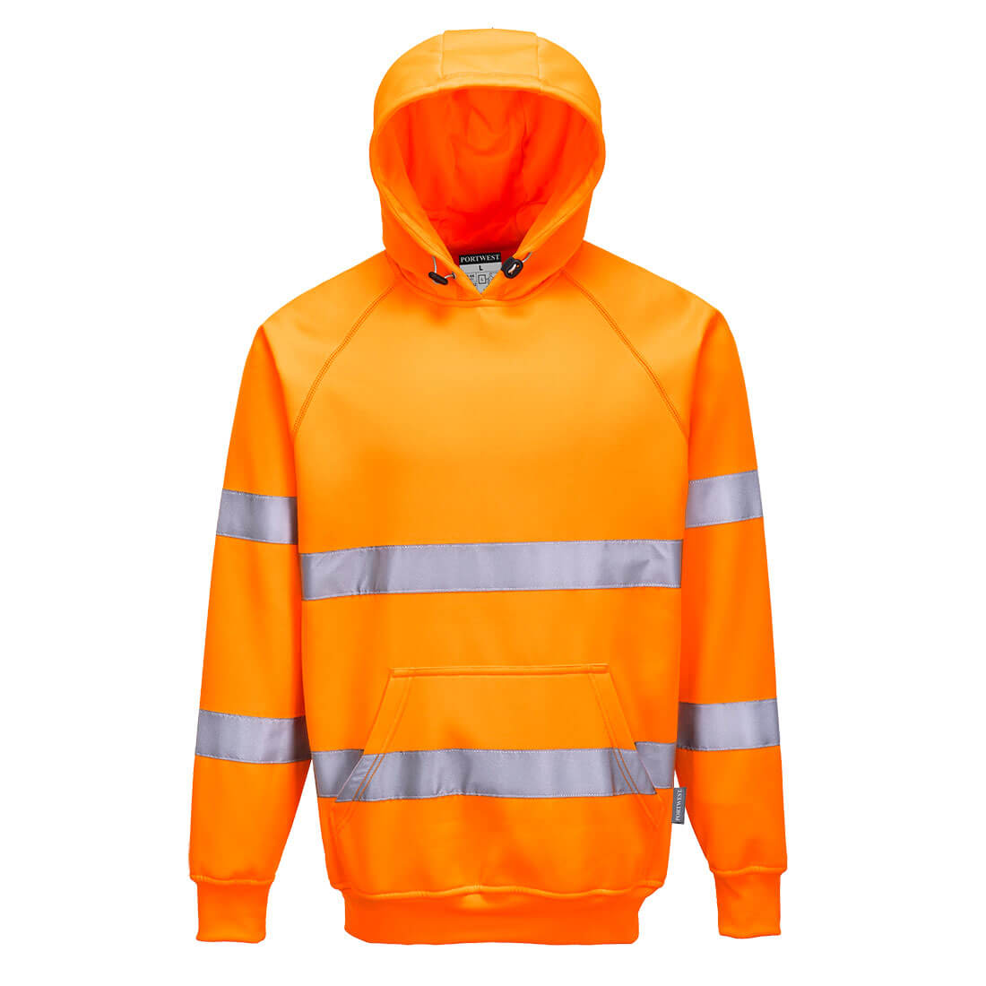 PORTWEST HI VIS HOODED SWEATSHIRT - ORANGE