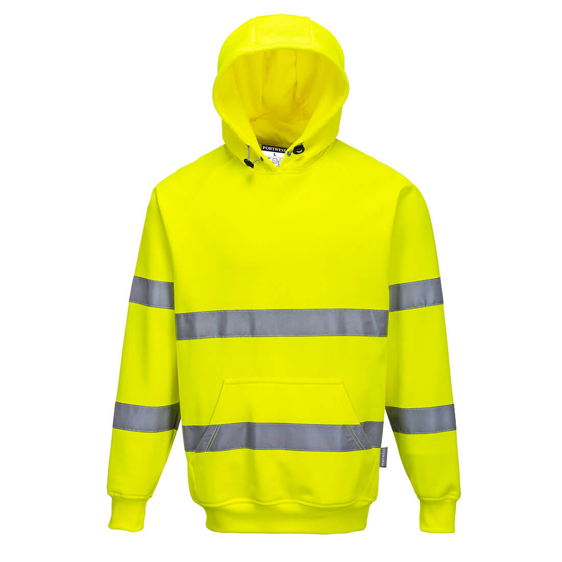 PORTWEST HI VIS HOODED SWEATSHIRT - YELLOW