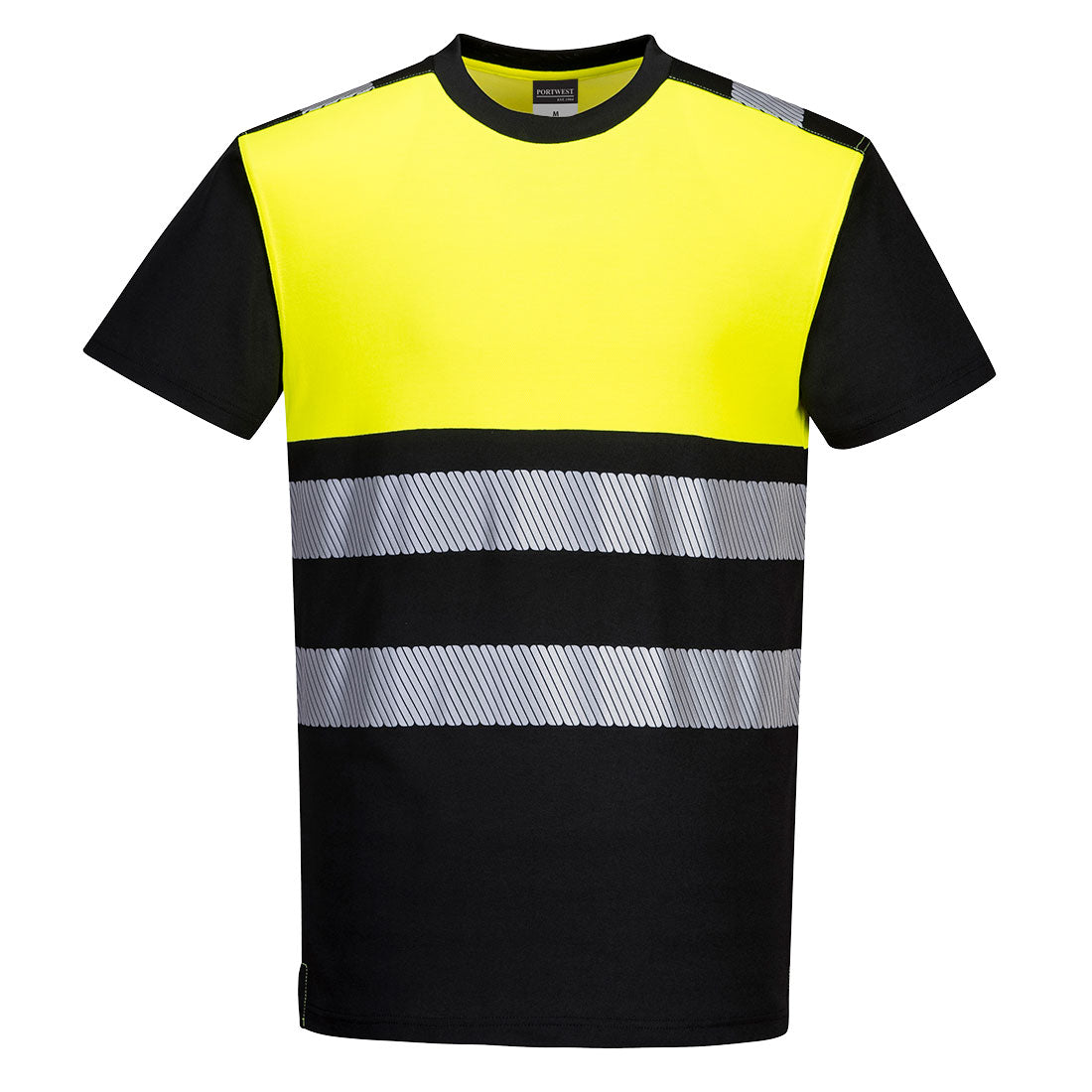 PORTWEST PW3 T-SHIRT - BLACK / YELLOW