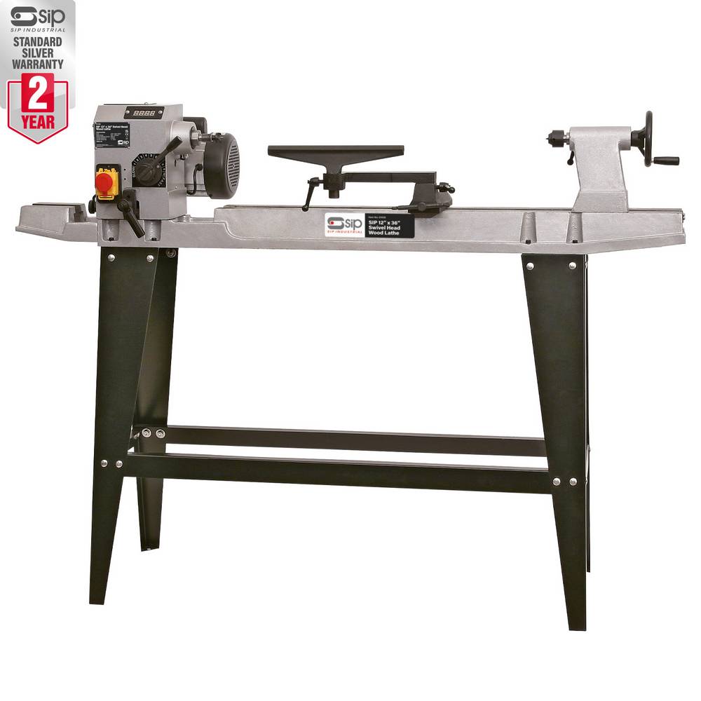 SIP 12" X 36" SWIVEL HEAD WOOD LATHE