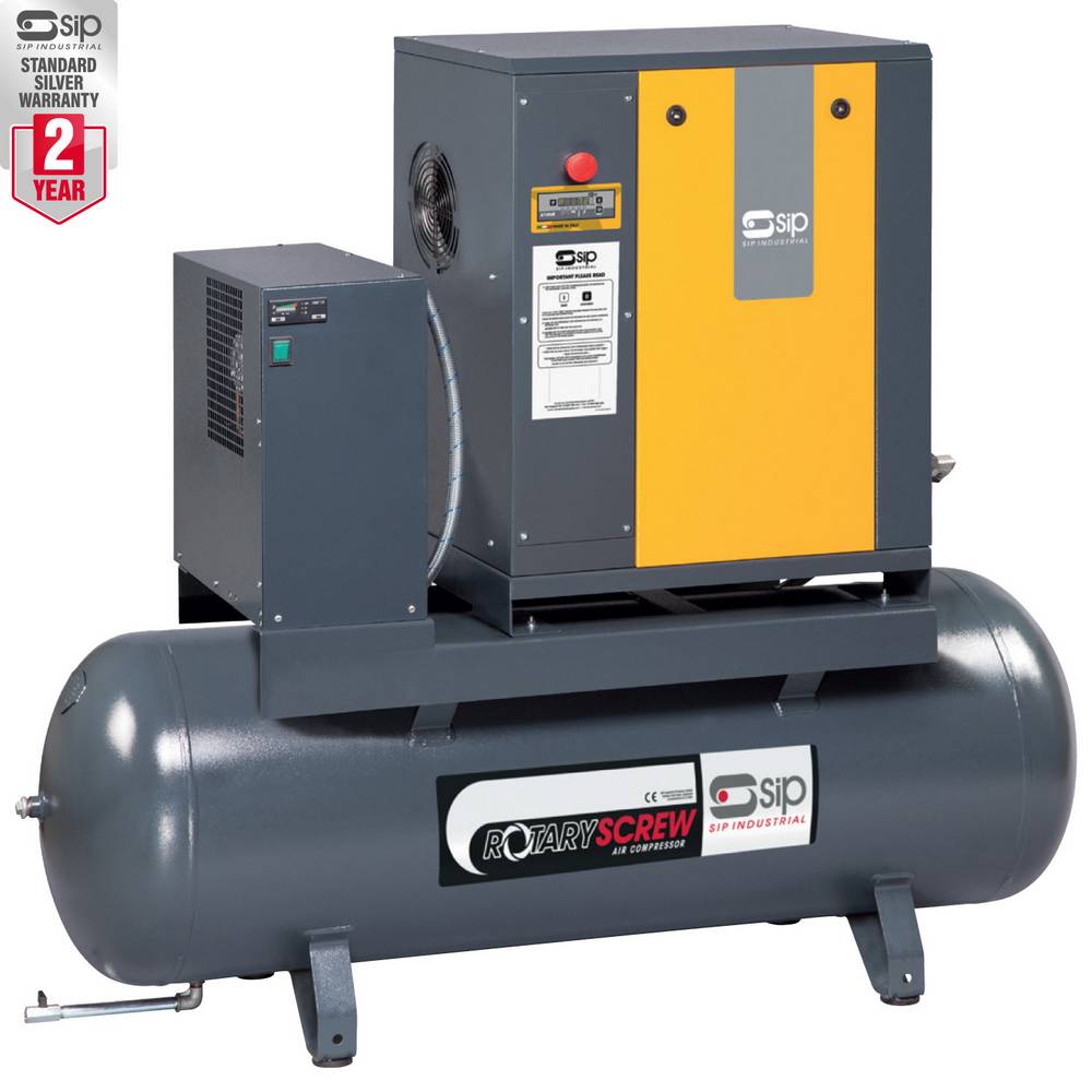 SIP RS5.5-10-270BD/RD 270LTR ROTARY SCREW COMPRESSOR WITH DRYER - Watson Hire