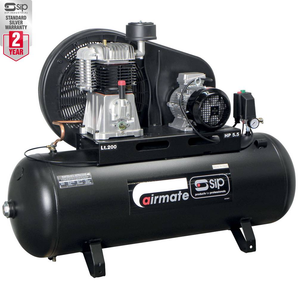 SIP TN5.5/200 200LTR BELT DRIVE COMPRESSOR - Watson Hire