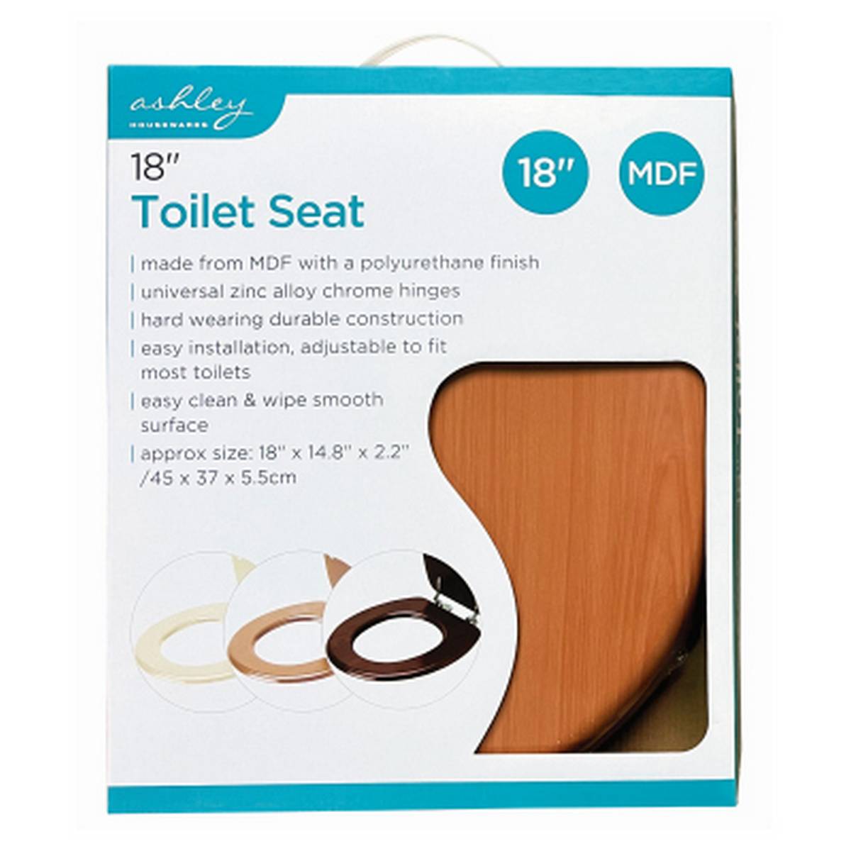 ASHLEY 18" TOILET SEAT - ANTIQUE PINE BB-TS501