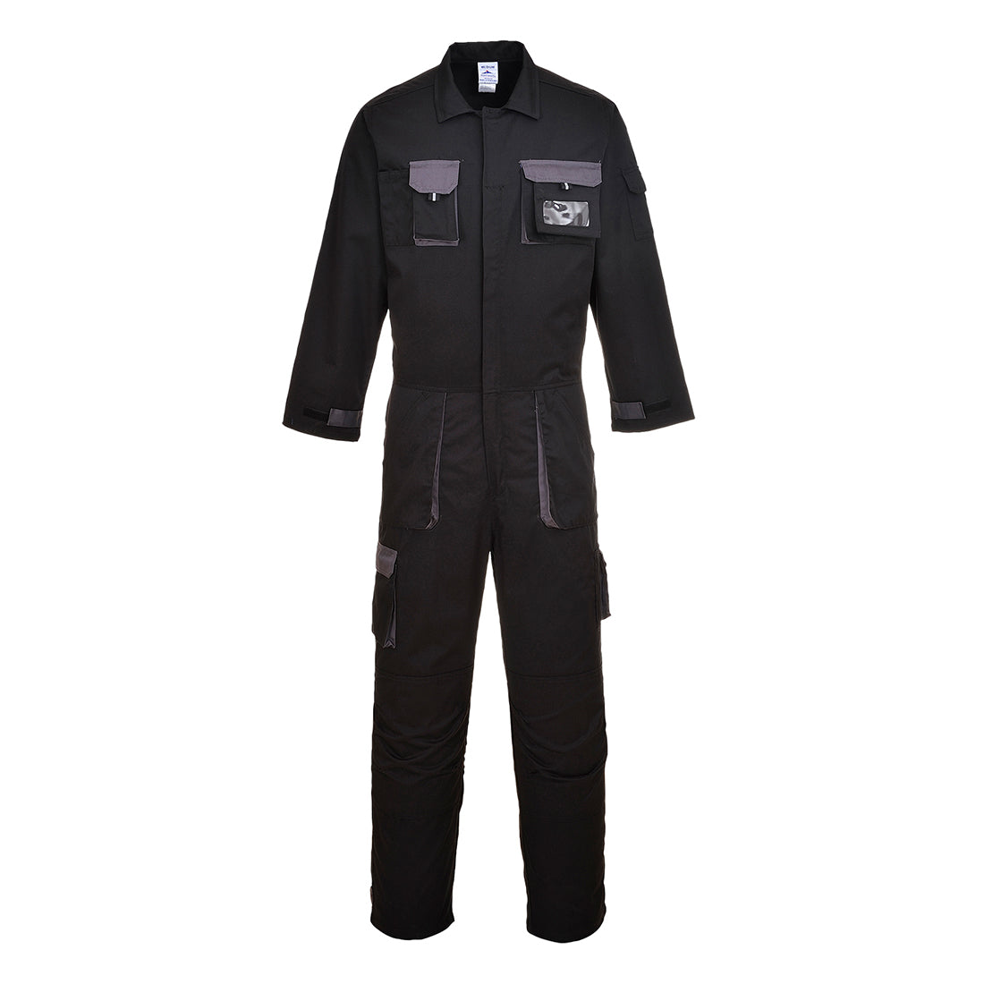 PORTWEST CONTRAST COVERALL BLACK