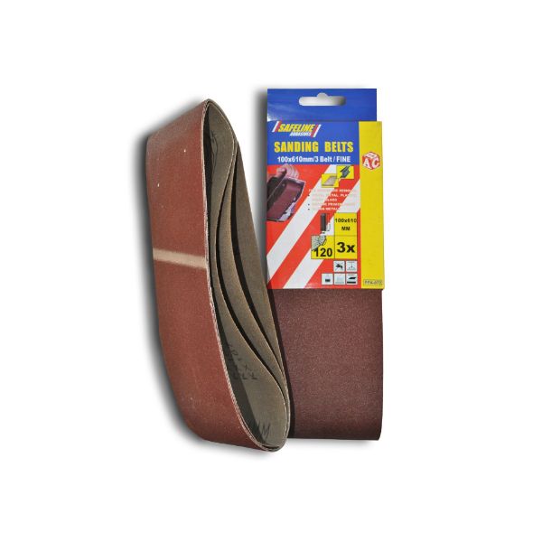 SAFELINE 75 X 457 CLOTH BELTS ASSORTED