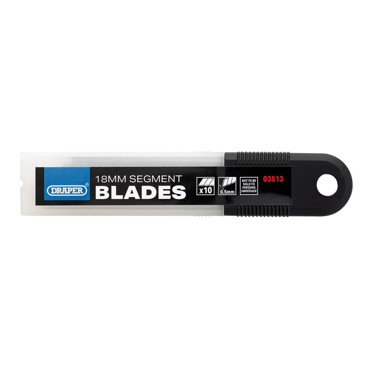 DRAPER SNAP-OFF SEGMENT KNIFE BLADES 18MM (PACK OF 10)