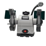 DRAPER HEAVY DUTY BENCH GRINDER WITH WORK LIGHT, 200MM, 550W