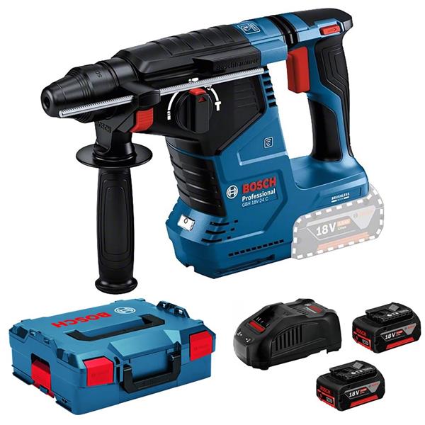 BOSCH GBH 18V-24 C 18V SDS+ BRUSHLESS ROTARY HAMMER CW 2 X 5AH BATTERY & CHARGER