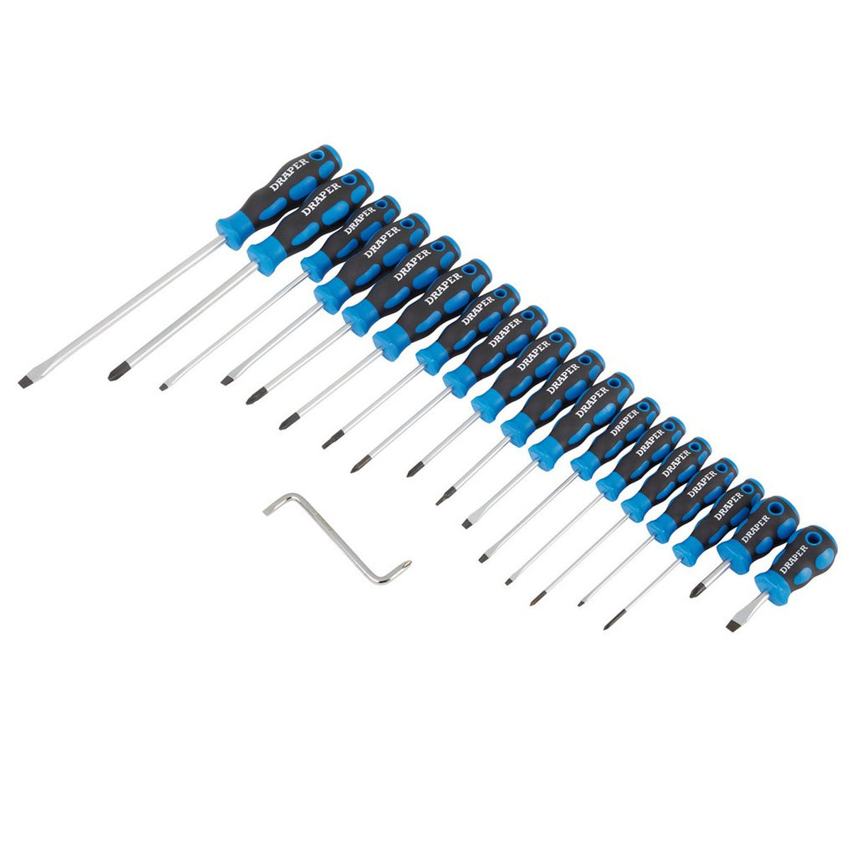 DRAPER SOFT GRIP SCREWDRIVER SET (19 PIECE)