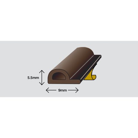 EXITEX P STRIP 5M DRAUGHT EXCLUDER WHITE