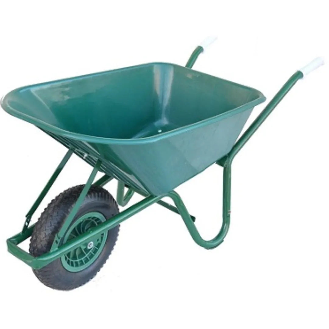 WORKMAN 100L GREEN PLASTIC BODY GARDEN BUDDY WHEELBARROW