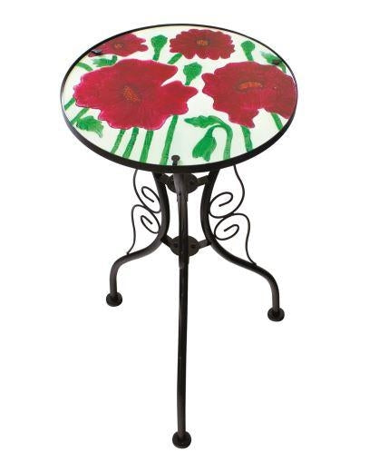 REDWOOD GLASS TOP BISTRO TABLE - POPPIE