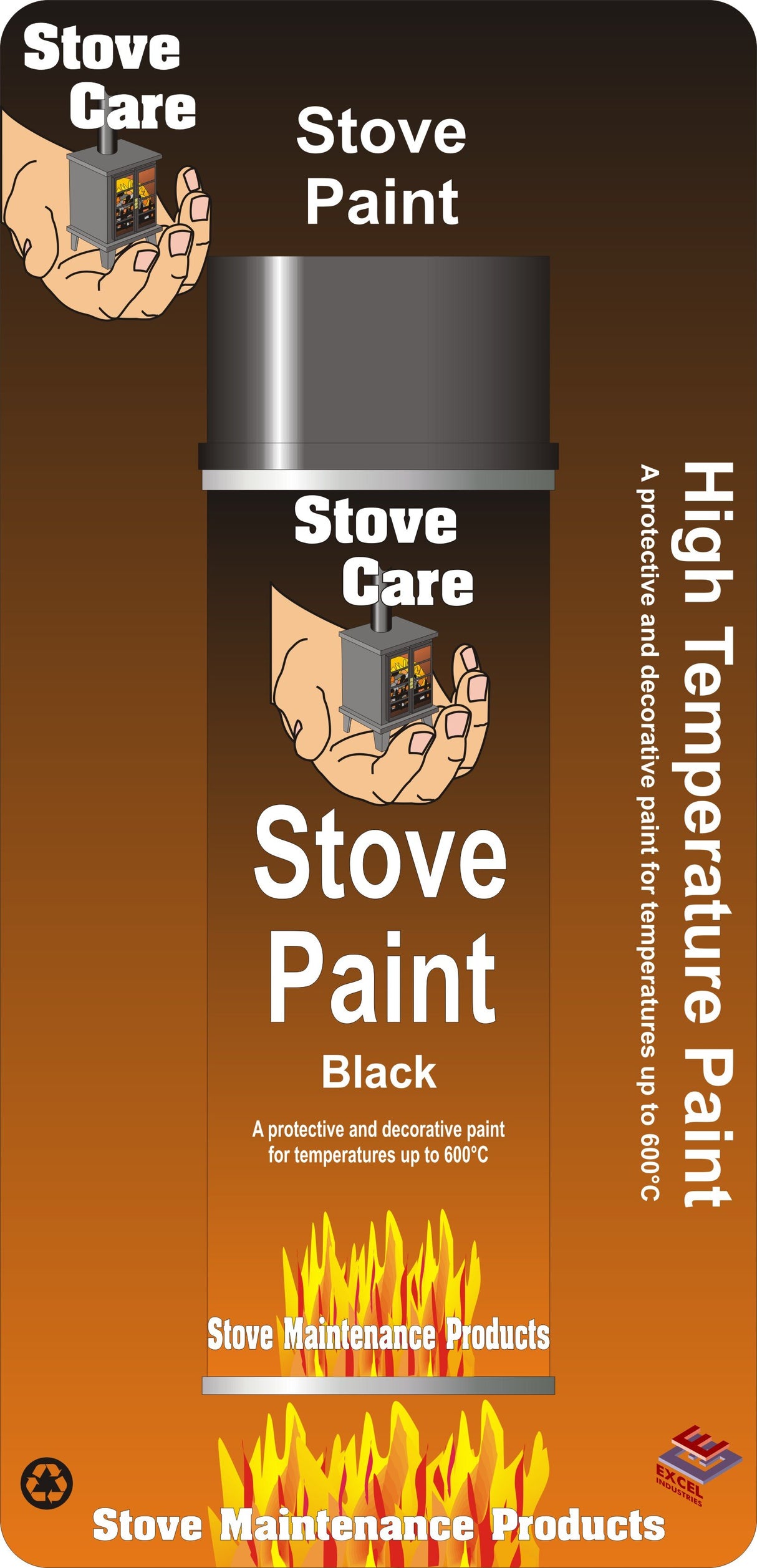 Easy Plumb 400ml Tin of Stove Care Stove Paint Matt Black