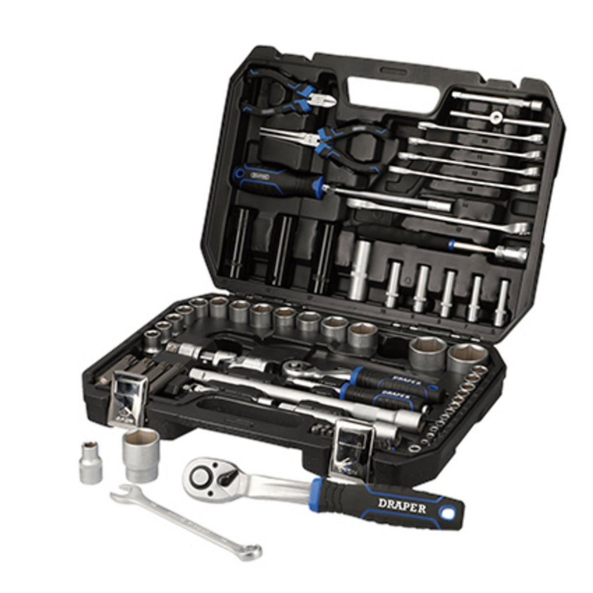 DRAPER HI-TORQ® METRIC SOCKET SET, 1/4" & 1/2" SQ. DR. (83 PIECE)
