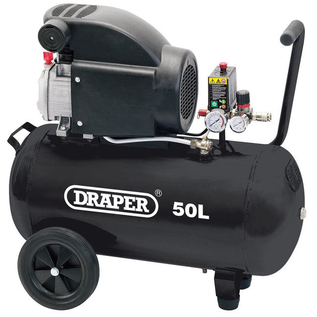 DRAPER 50L DIRECT DRIVE AIR COMPRESSOR, 1.5KW/2HP