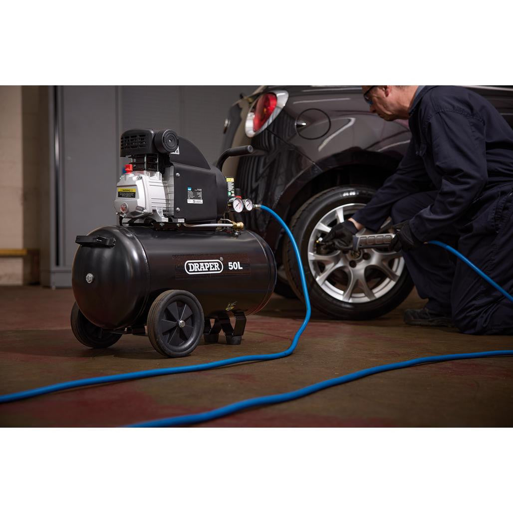 DRAPER 50L DIRECT DRIVE AIR COMPRESSOR, 1.5KW/2HP - Watson Hire