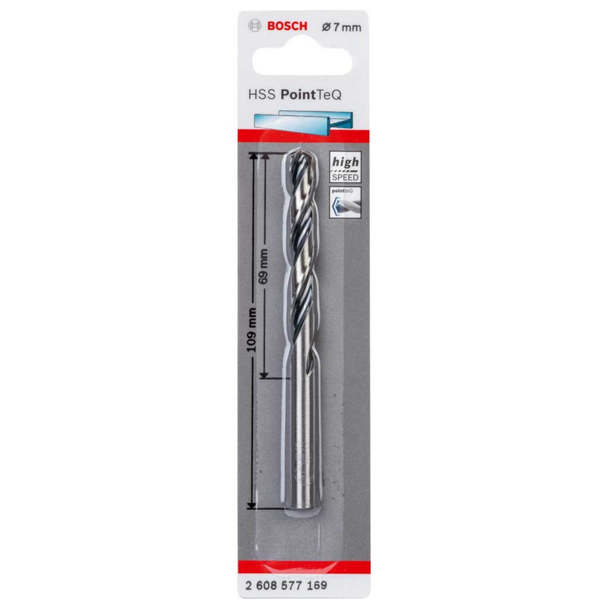 BOSCH DRILL BIT 7X109MM HSS-R