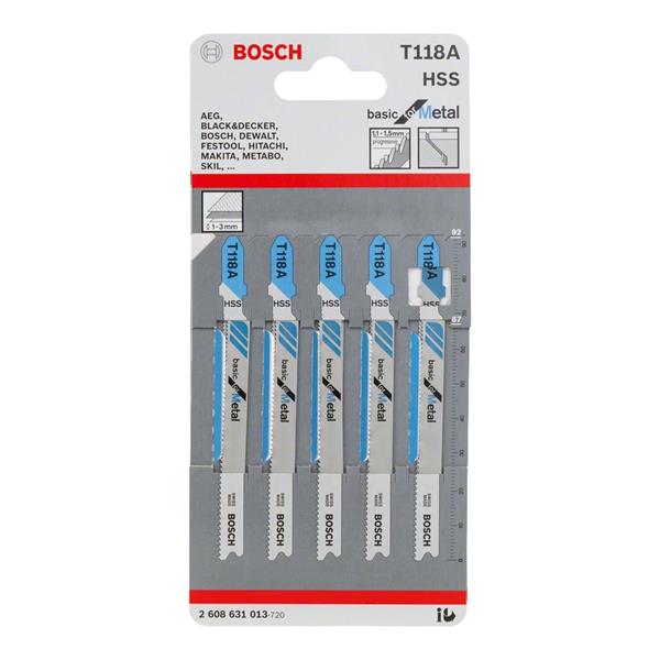 BOSCH 5PK METAL JIGSAW BLADE T118A