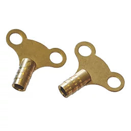 Faithfull Radiator Keys - Brass (Pack of 2)