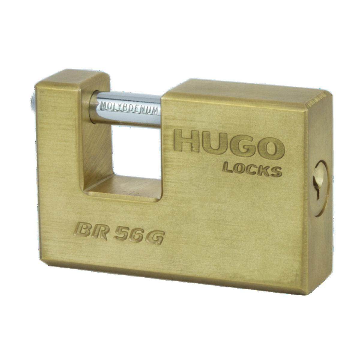 PADLOCK RECTANGULAR HUGO BRASS BR 63G WITH 3 KEYS