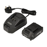 DRAPER 18V POLE HEDGE TRIMMER, 1 X 2.0AH BATTERY, 1 X CHARGER
