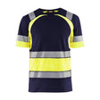 BLAKLADER HI-VIS T-SHIRT NAVY BLUE/HI-VIS YELLOW - Watson Hire