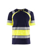BLAKLADER HI-VIS T-SHIRT NAVY BLUE/HI-VIS YELLOW - Watson Hire