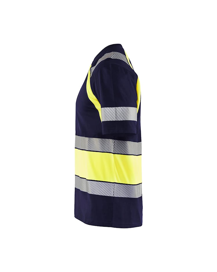 BLAKLADER HI-VIS T-SHIRT NAVY BLUE/HI-VIS YELLOW - Watson Hire